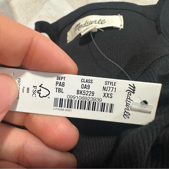 Madewell bright side ‘90s tank top true black - Picture 4 of 4